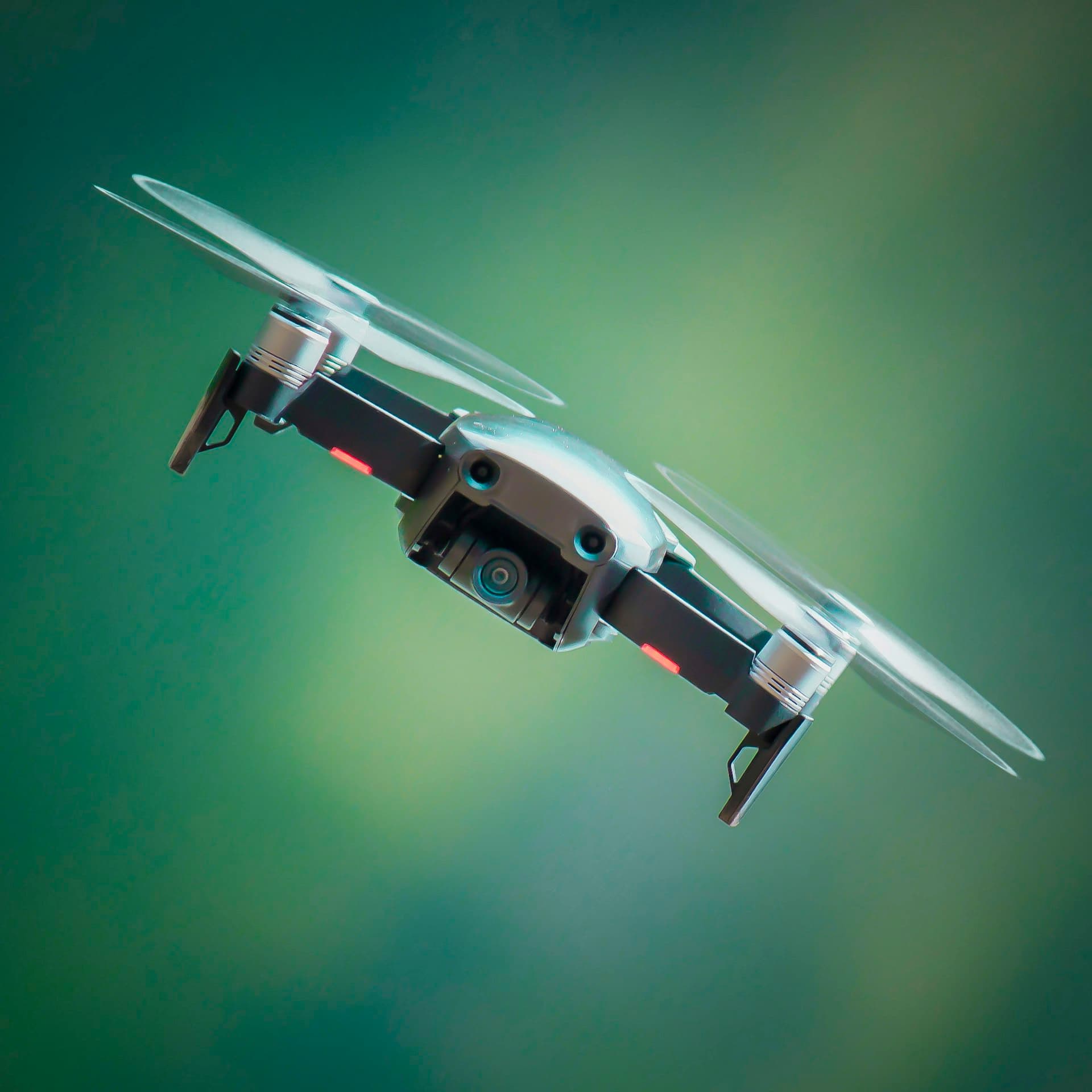 Agricultural drone spraying crops on a Kenyan farm